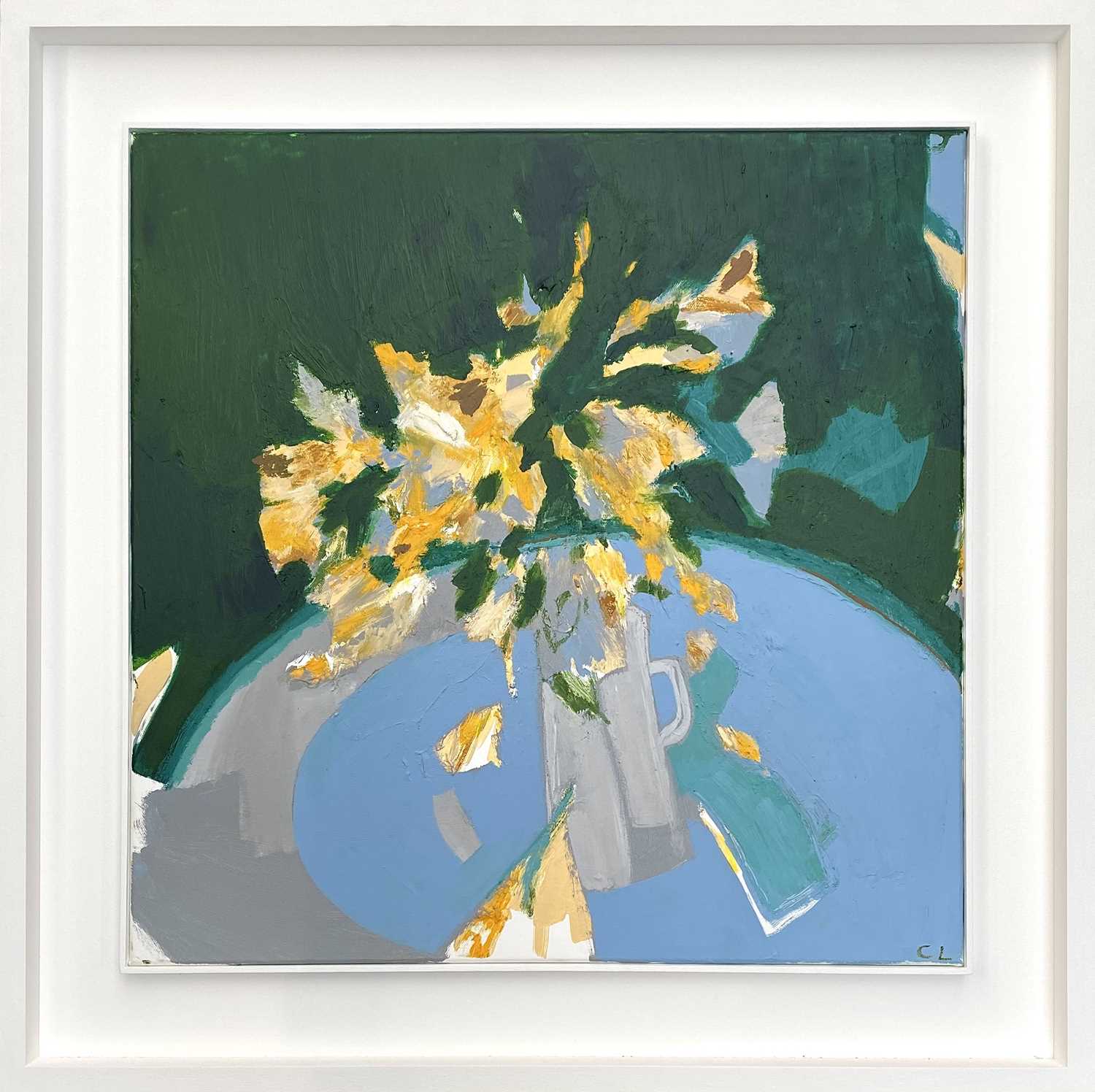 Catherine LEWIN (1996)Still Life with DaffodilsMixed media on canvas InitialledSigned, inscribed and