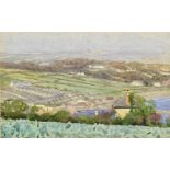 Thomas Cooper GOTCH (1854-1931) Fields Above Newlyn Watercolour Signed14 x 21cmCondition report: