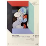 'Picasso & Modern British Art'Exhibition poster Scottish National Gallery of Modern Art, Tate