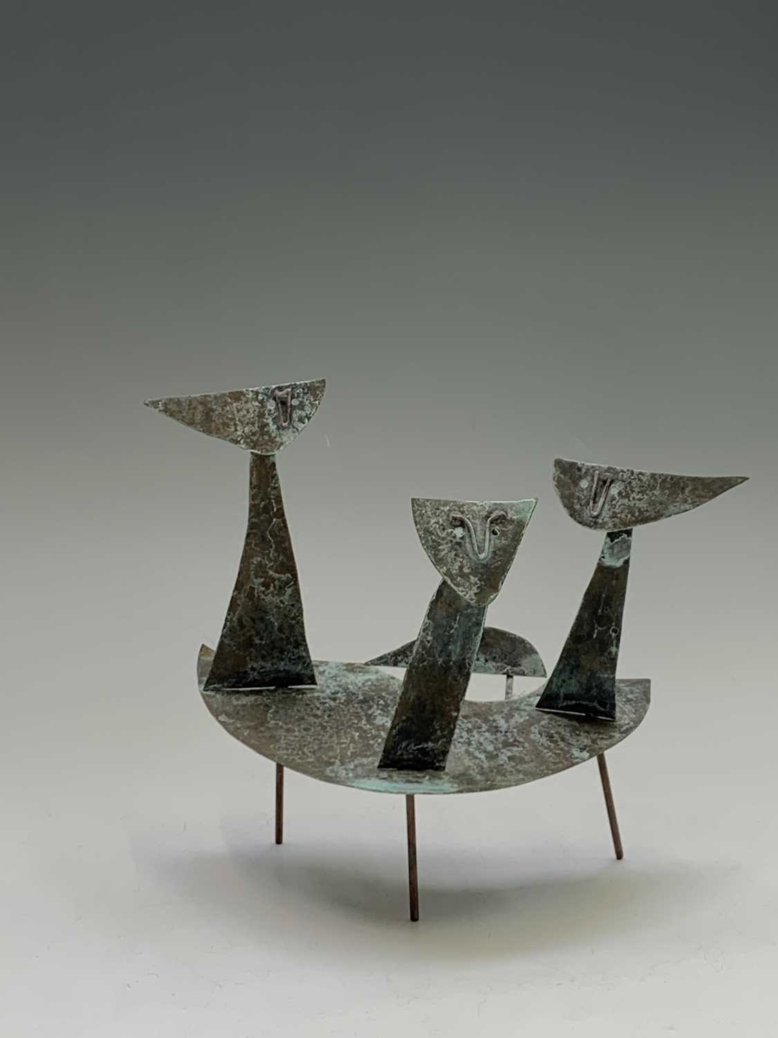 William BLACK (20th Century British)'Figures in a Landscape'Oxidised copper sculpture Signed, - Image 11 of 16