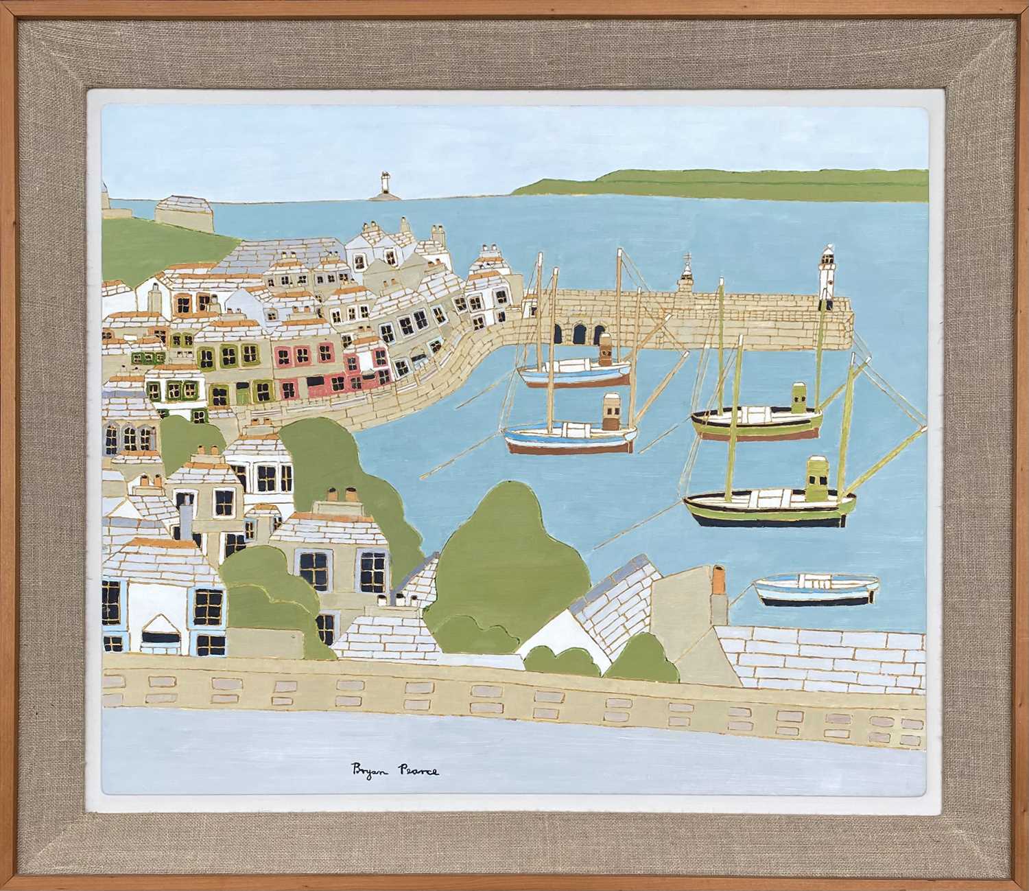 Bryan PEARCE (1929-2006)St Ives from Barnoon Terrace Oil on board SignedTitled and dated 1980 to - Image 3 of 3