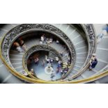 Geoff BENSON Spiral staircase at The Vatican, Rome Photograph Signed and dated 2007 20.5 x 36.5cm