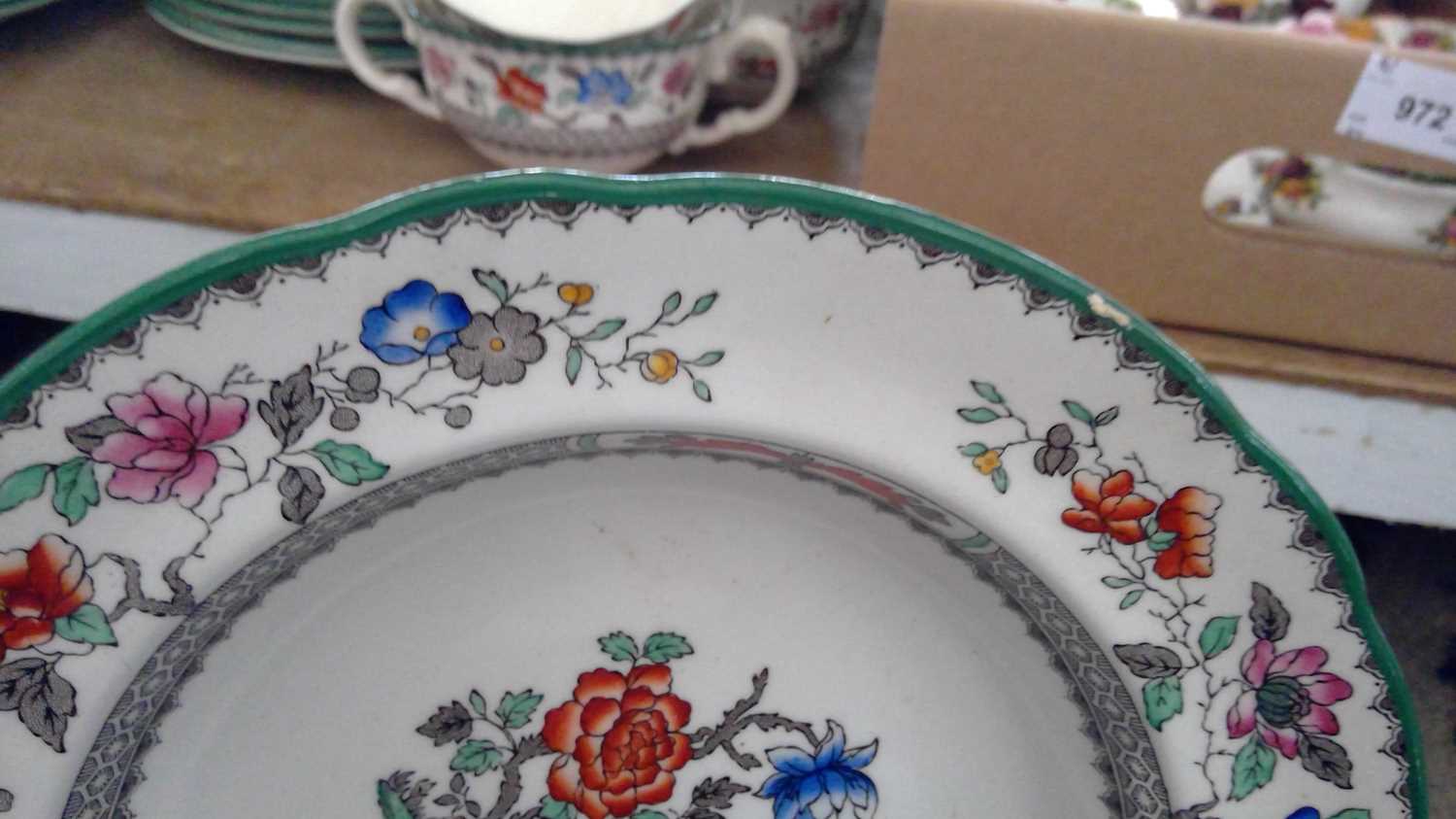 A Spode 'Chinese Rose' dinner, coffee and tea service, comprising eleven 10.5" dinner plates, twelve - Image 10 of 14
