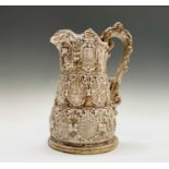 Exposition Universelle/Paris Exhibition 1855 - A 19th century stoneware commemorative jug, relief