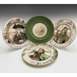 A Royal Worcester plate, painted by Maybury with a woodcock within a green border, diameter 27cm,