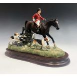 A Border Fine Arts group modelled by Anne Hall, 'A Day with the Hounds', depicting a mounted