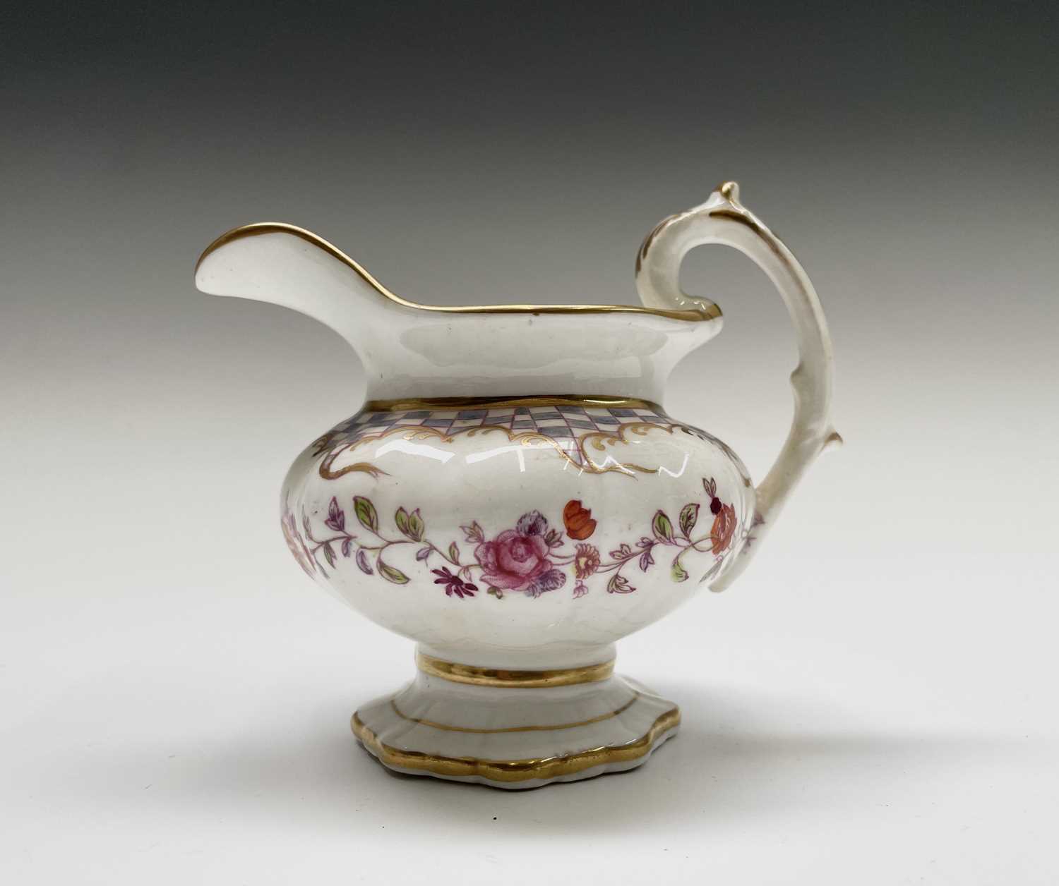 A Victorian tea service with floral decoration, comprising teapot, sucrier, milk jug, five - Image 11 of 21