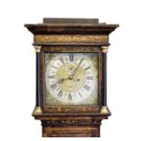 A walnut marquetry longcase clock, the early 18th century eight day movement signed 'Nat(haniel)