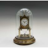 A rare torsion clock, by Johan Harder, late 19th century, the circular enamel dial signed 'Harder