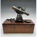 A Troughton & Sims 19th century brass theodolite, in a mahogany case. From the collection of the