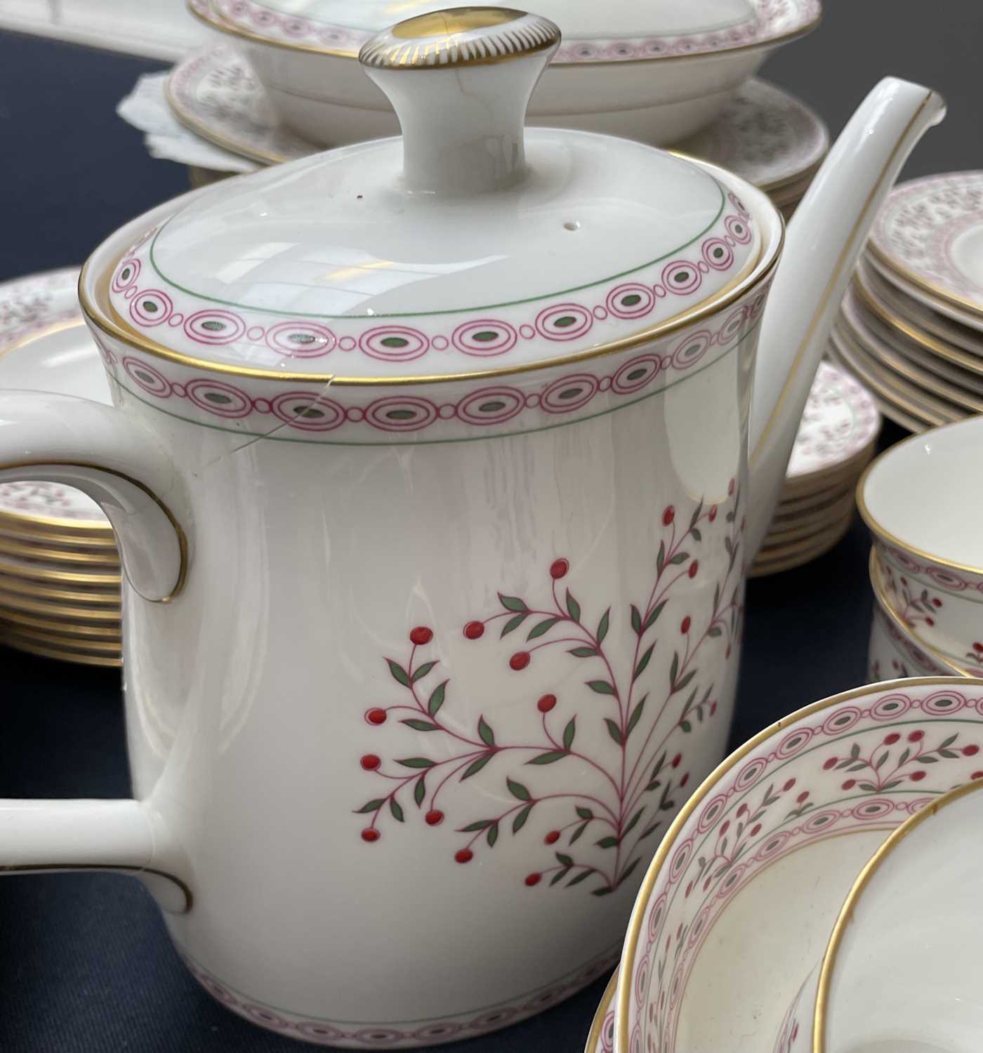 An extensive Royal Crown Derby 'Brittany' pattern dinner, tea and coffee service, comprising two - Image 2 of 5
