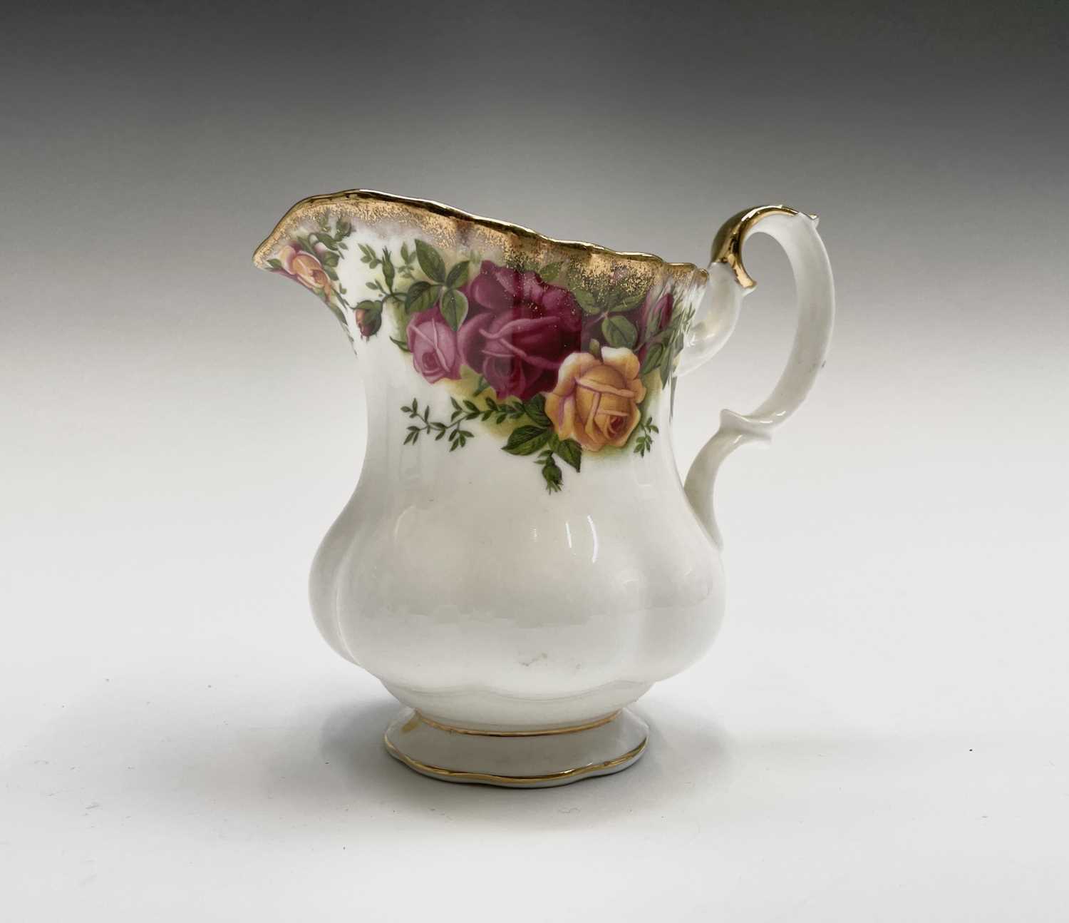 A Royal Albert 'Old Country Roses' tea set comprising teapot, milk jug, six cups, six saucers, and - Image 7 of 13