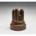 A Victorian copper jelly mould, height 14cm, diameter 12cm. Provenance:Michael Trethewey. A