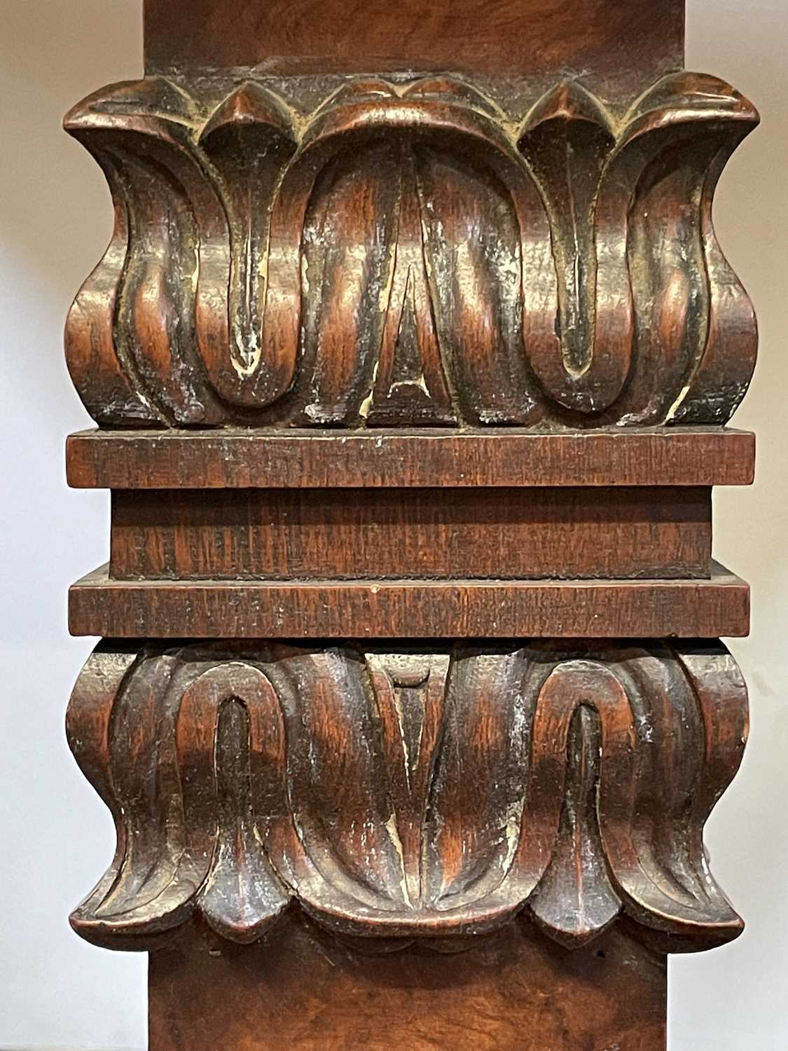 A rare George IV burr yew wood veneered fold top card table, the panelled frieze with bobbin moulded - Image 8 of 9