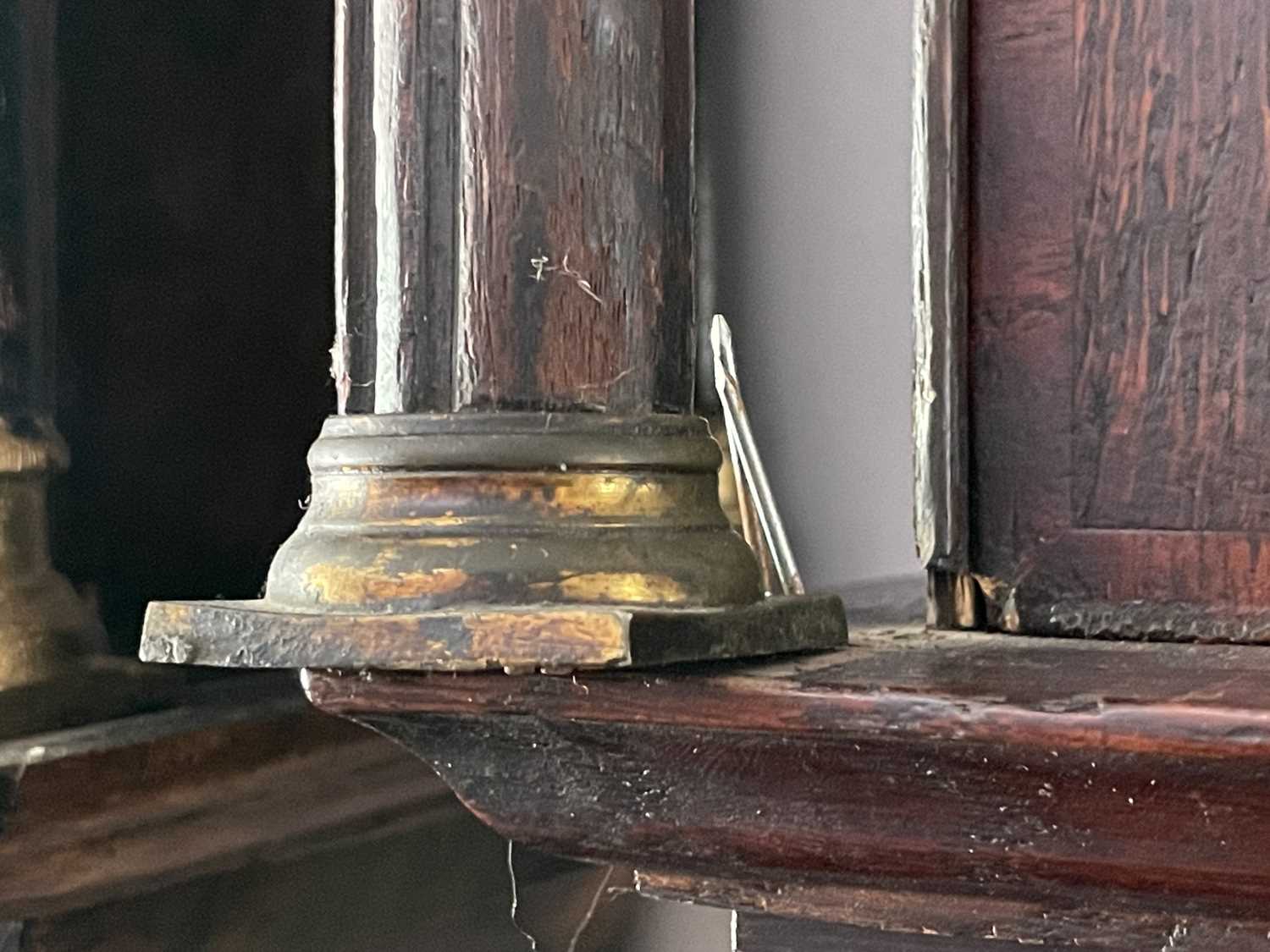 A George III oak and mahogany eight day longcase clock, the 33.3cm arched painted dial signed ' - Image 7 of 11