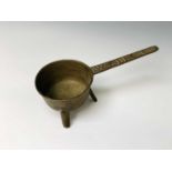 An 18th century bronze skillet, the handle stamped 'Wasbrough', length 35cm. Provenance:Michael