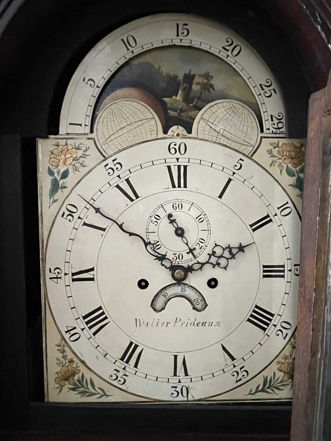 A George III oak and mahogany eight day longcase clock, the 33.3cm arched painted dial signed ' - Image 6 of 11