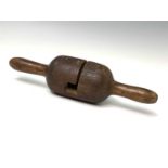 A 19th century pine pit saw handle, length 37cm.