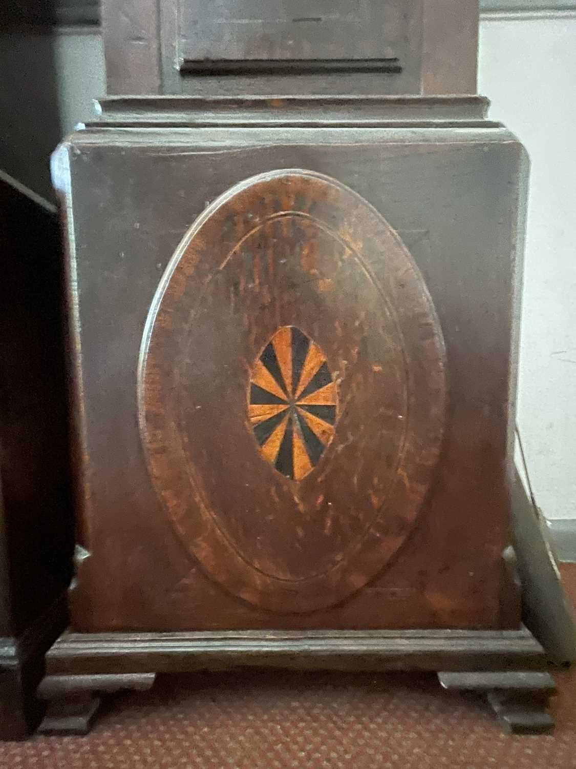 A George III oak and mahogany eight day longcase clock, the 33.3cm arched painted dial signed ' - Image 3 of 11