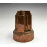 A Victorian copper jelly mould, height 16.5cm, diameter 14cm. Provenance:Michael Trethewey. A