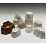 A selection of ten ceramic jelly moulds. Provenance:Michael Trethewey. A Gentleman of Taste. We