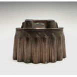 A Victorian copper jelly mould, impressed mark 'C.M.192 1/2', height 11.5cm, width 15.5cm, depth 9.