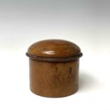 A 19th century treen jar and cover, height 11.5cm, diameter 13.5cm. Provenance:Michael Trethewey.