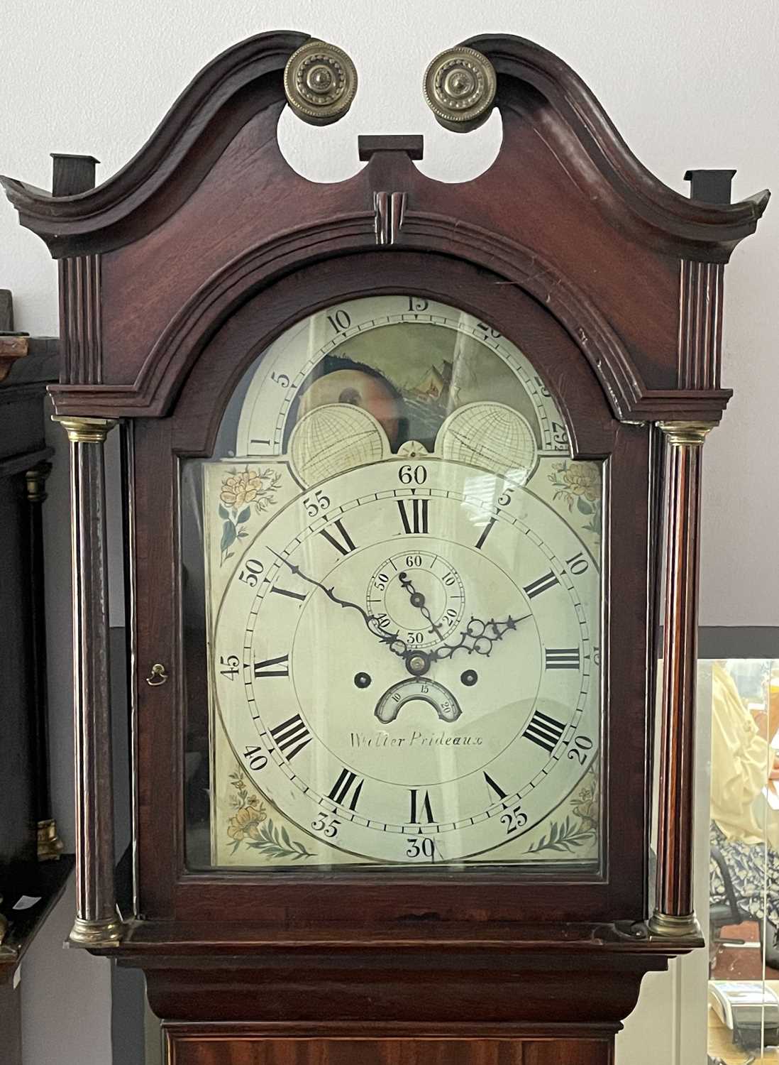 A George III oak and mahogany eight day longcase clock, the 33.3cm arched painted dial signed ' - Image 4 of 11