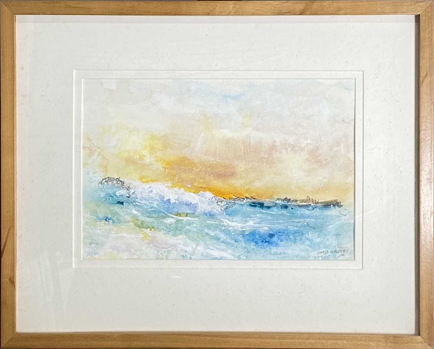 Chris HANKEY (1963)Sunset Seascapes Two mixed media works Each signed and dated '09Each 22 x 33cm - Image 3 of 3