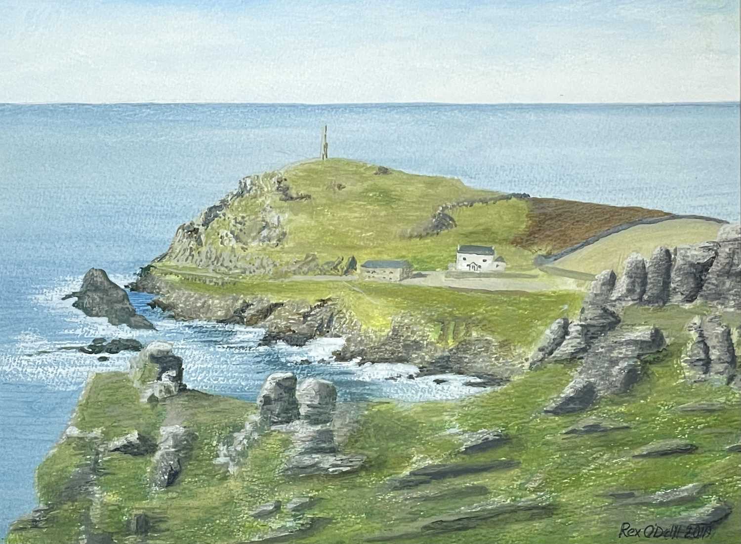 Rex O'DELL (1964) Cape Cornwall GouacheSigned and dated 2019 29cm x 39cm