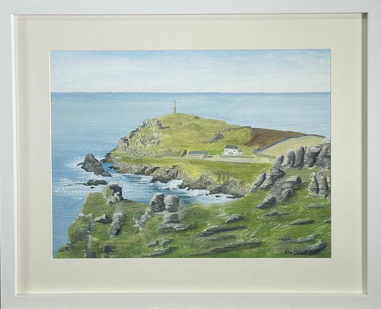 Rex O'DELL (1964) Cape Cornwall GouacheSigned and dated 2019 29cm x 39cm - Image 3 of 3