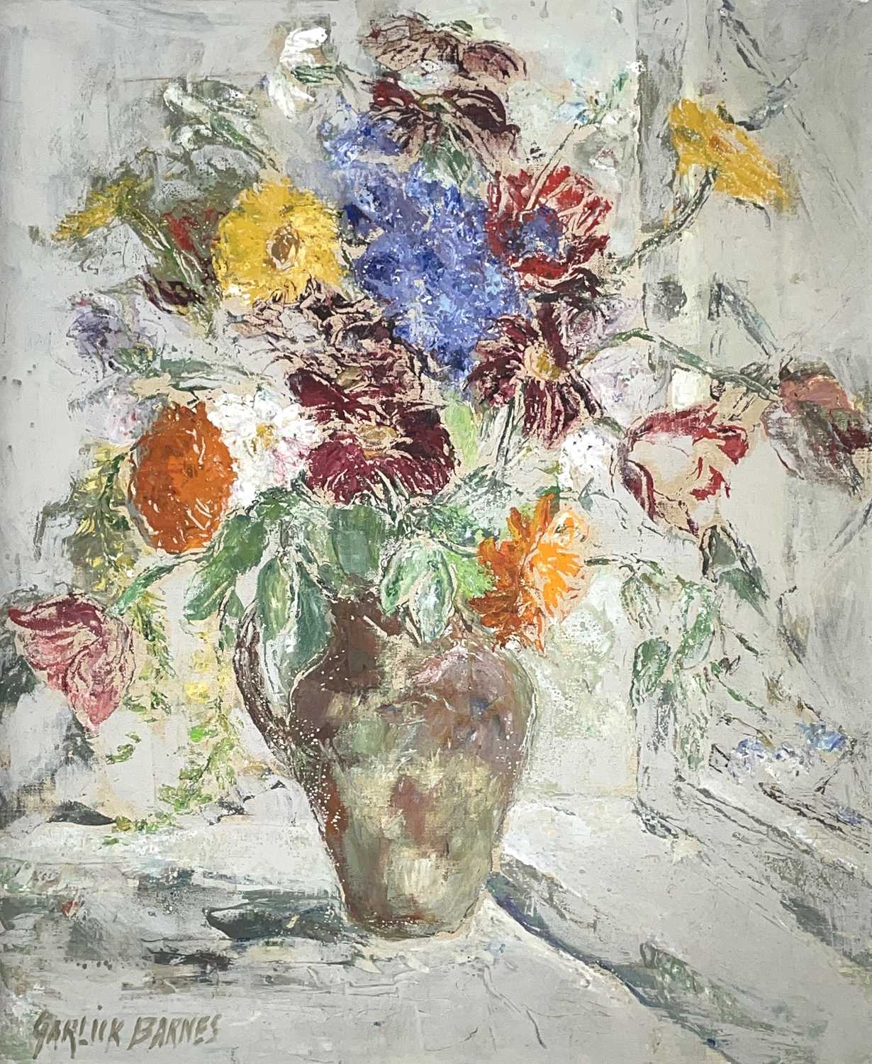 Garlick BARNES (1891-1987)Vase of FlowersOil on canvas Signed 60 x 50cm Garlick Barnes 1891-1987
