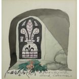 Paul HOGARTH (1917-2001)St Protus & Hyacinth - Blisland, Cornwall Watercolour Signed and inscribed