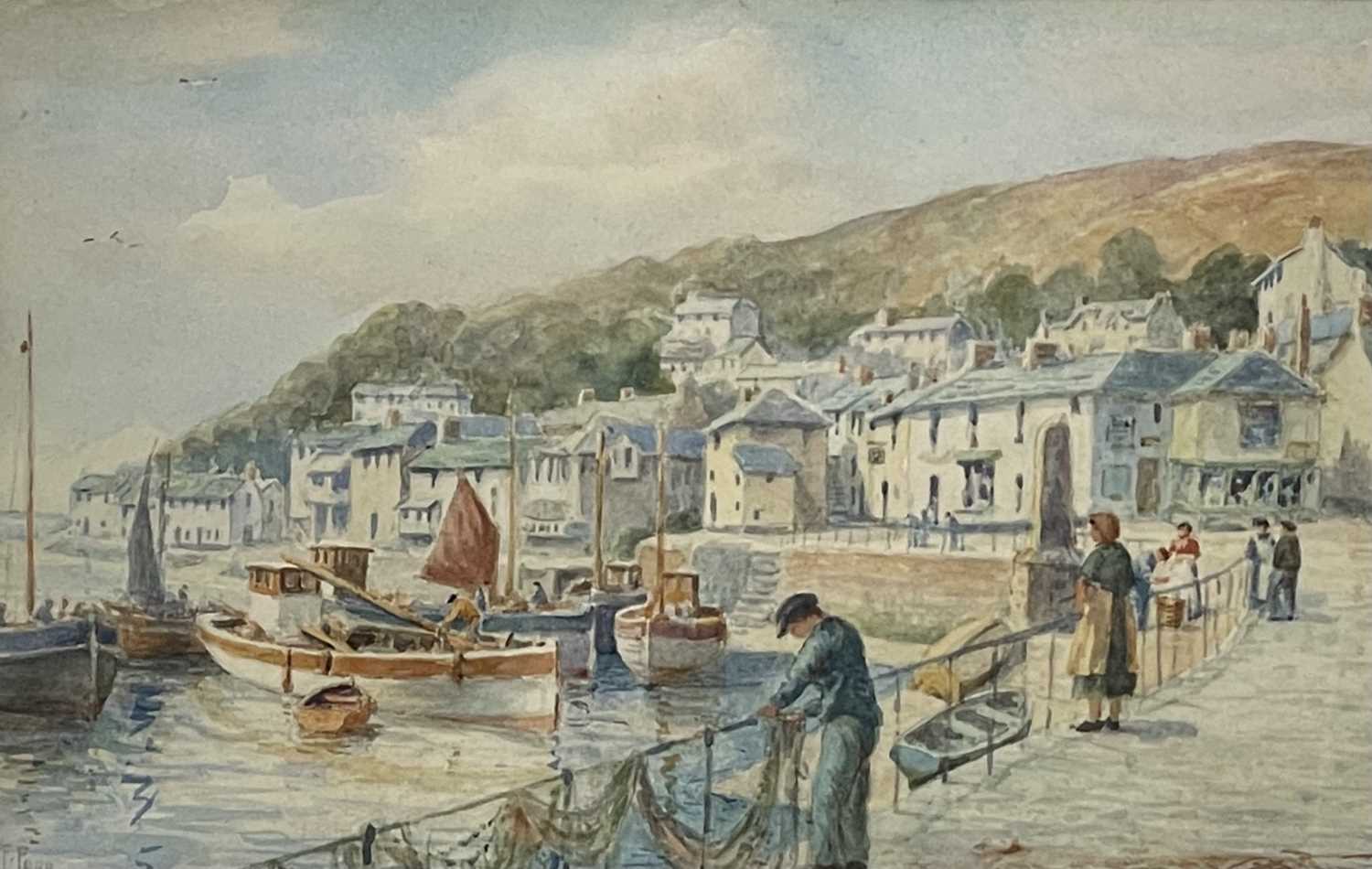 Frederick PARR (1887-1970)''A Corner of Newlyn”WatercolourSigned 35.5 x 25.5cm“Mousehole Harbour” - Image 5 of 8