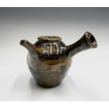 Bill KLOCK (1933-2017) A side handled teapot, tenmoku glaze Impressed marks to base Height 16cm