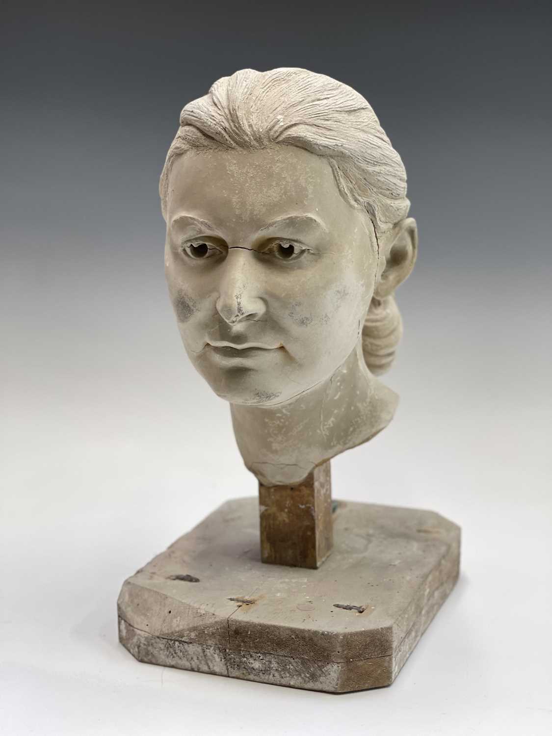 Alec WILES (1924)Female Head Plaster sculpture Height 38cm