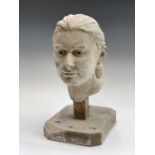 Alec WILES (1924)Female Head Plaster sculpture Height 38cm