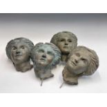 Alec WILES (1924)Aphrodite Four bronzed resin masks28 x 23cm