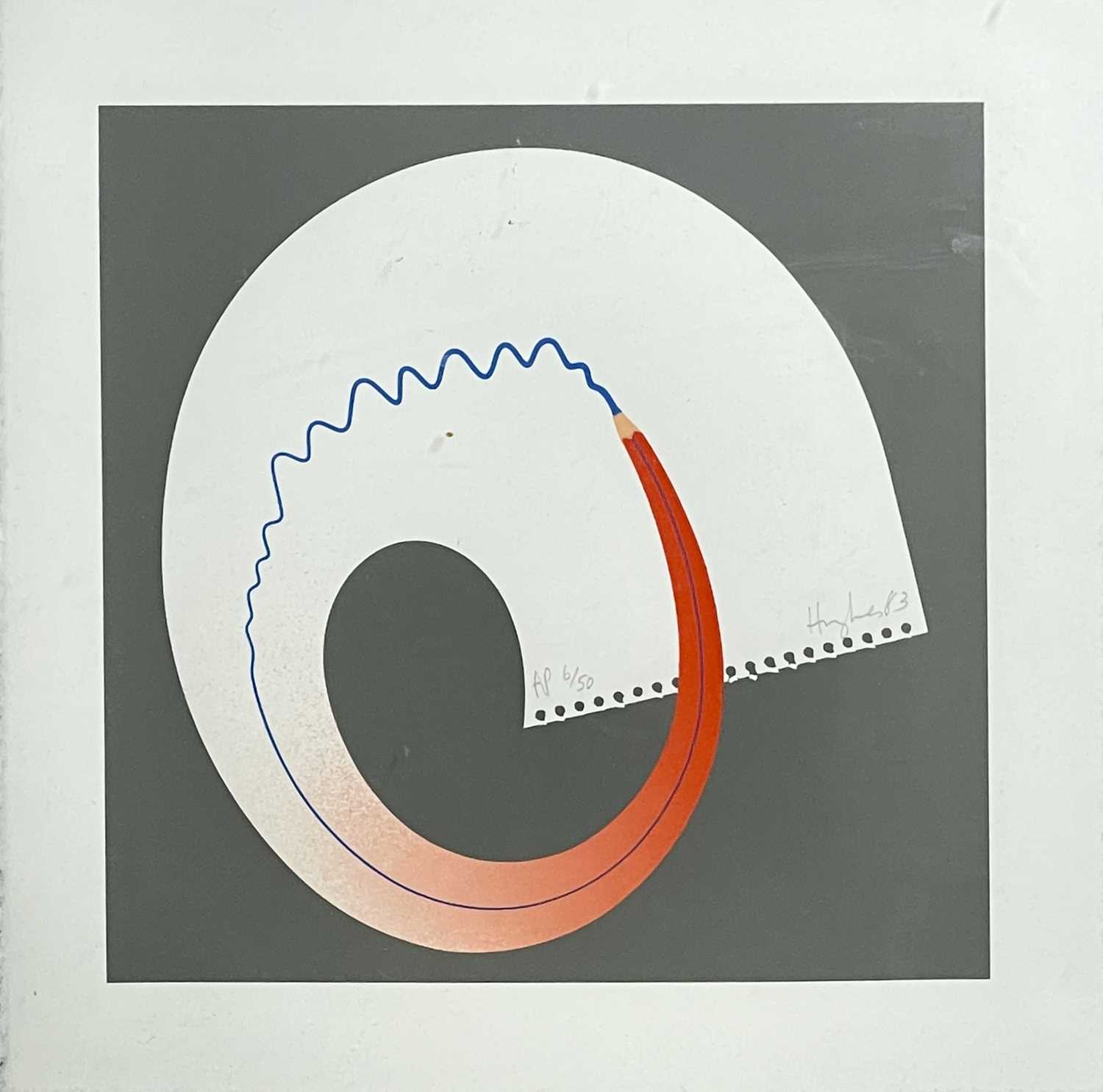 Patrick HUGHES (1939)Untitled Screenprint Signed and dated '83A/P 6/5025 x 25cm