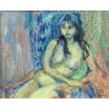 Cinzia BONADA (XX) Nude Pastel Signed, label to verso 21x26cmCondition report: We have not