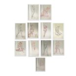 Alec WILES (1924) Nude drawings A collection of ten Mostly signed Mostly 85x60