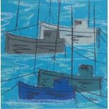 Stephen FELSTEAD (1957)Moored in NewlynPastelSignedFurther signed, inscribed and dated 2020 to