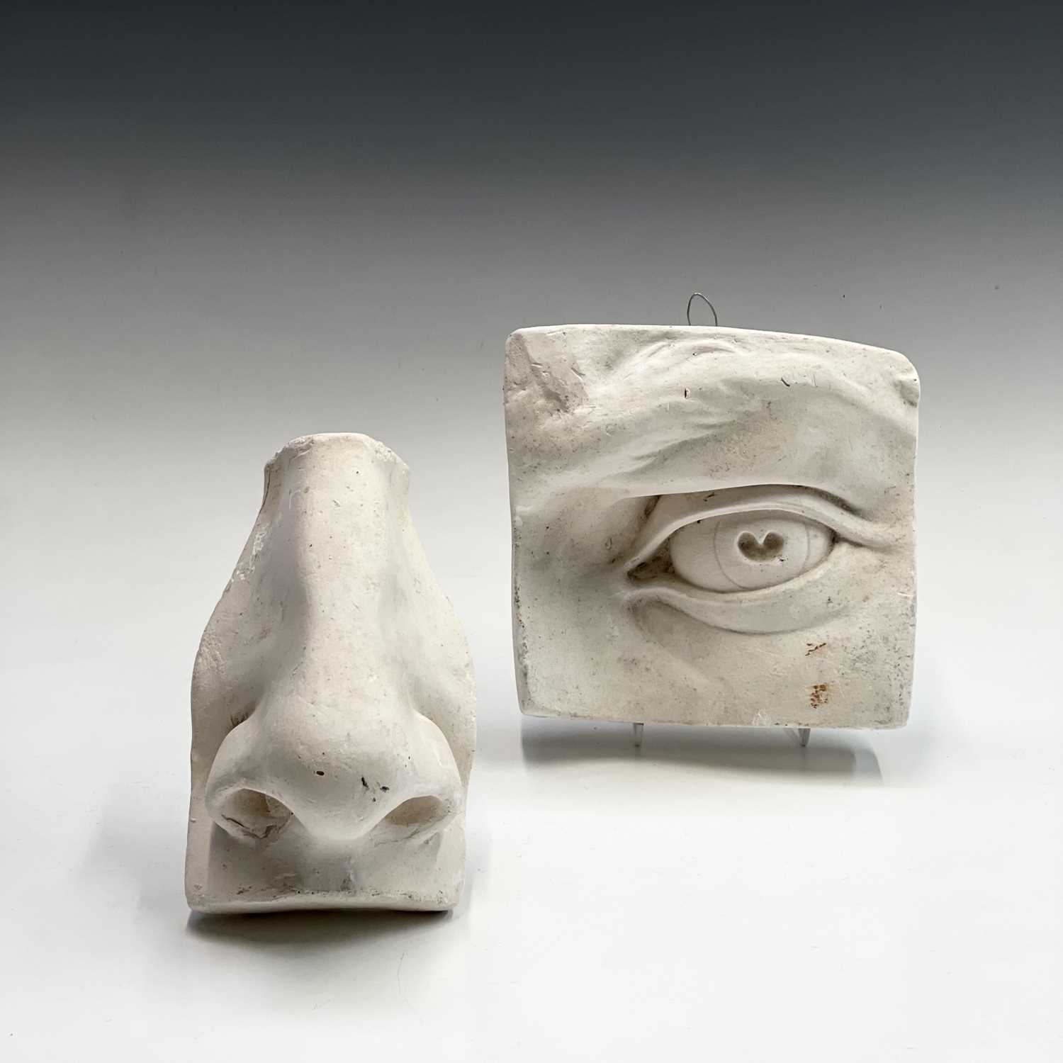 Two plaster moulds, one of an eye the other a noseFrom the estate of Alec Wiles - Image 12 of 12