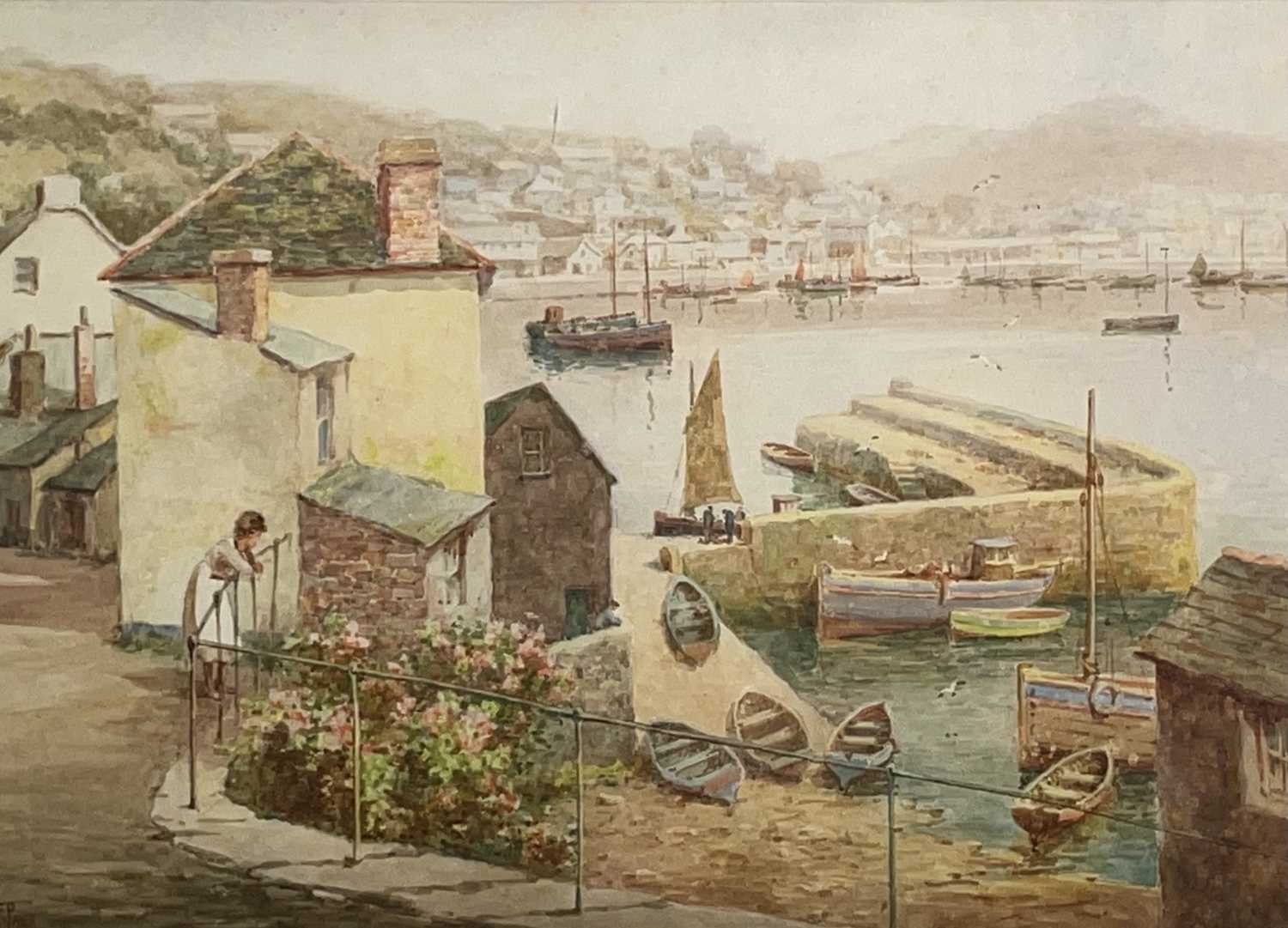 Frederick PARR (1887-1970)''A Corner of Newlyn”WatercolourSigned 35.5 x 25.5cm“Mousehole Harbour” - Image 3 of 8