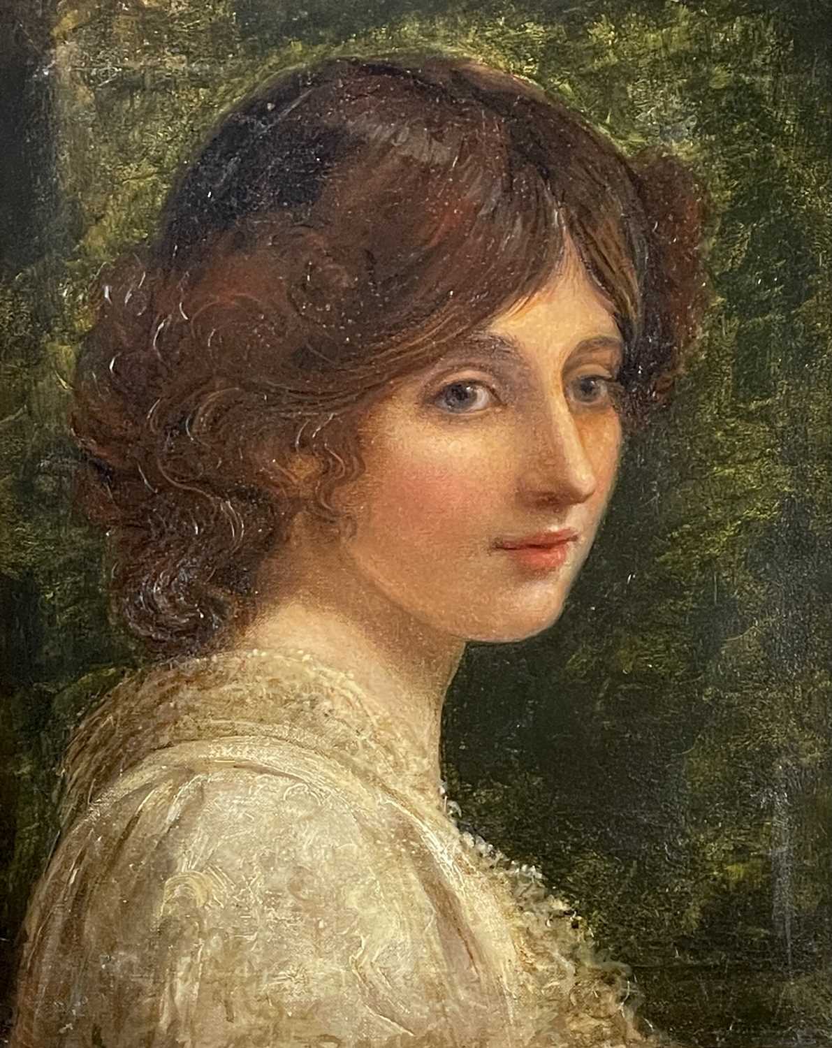 Attributed to John Hanson WALKER (1844-1933) Portrait of a Lady Oil on canvas 42x34cmCondition