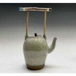 Roger MICHELL (1947-2018)A celadon glazed teapotImpressed makers mark to base, signed in pen and