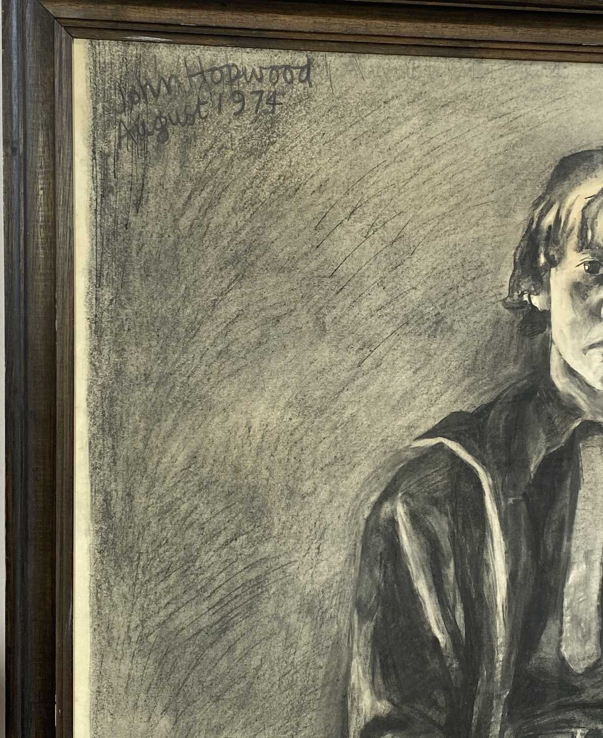John HOPWOOD (1942-2015)Seated Boy JesseCharcoalSigned and dated August 1974151 x 98cm - Image 2 of 2
