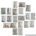 Alec WILES (1924) Nude drawings A collection of twenty Mostly signed Mostly 60x42