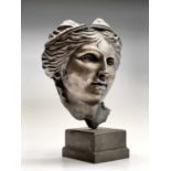 Alec WILES (1924)Aphrodite Bronzed resin mask and plinth Height 35cm