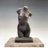 Alec WILES (1924)Female Torso Bronze resin sculpture Signed Height 30cm